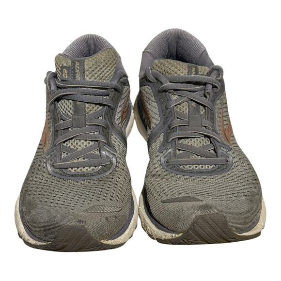 Brooks Adrenaline GTS 20 Gray Copper Mens Size 9.5 Stability Running Shoes - Picture 4 of 8